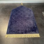 Luxe gebeds kleed fluweel grijs/blauw