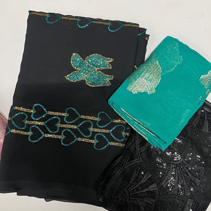 Somalian Dirac green shiny scarf - Image 1