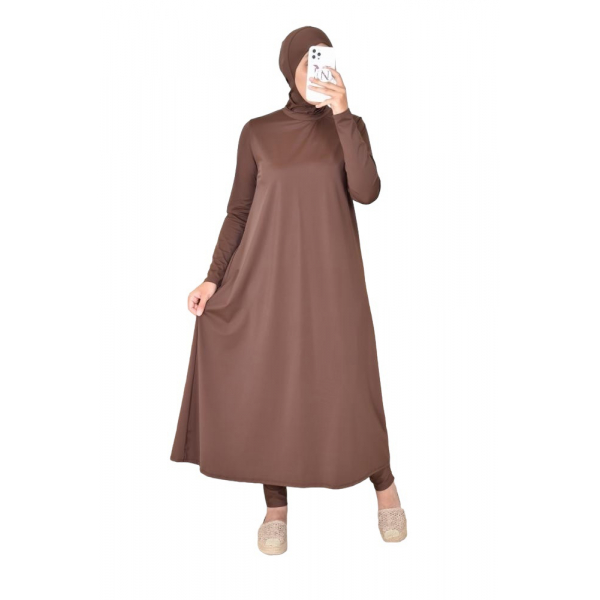 Burqini 4 delig Brown - Image 1